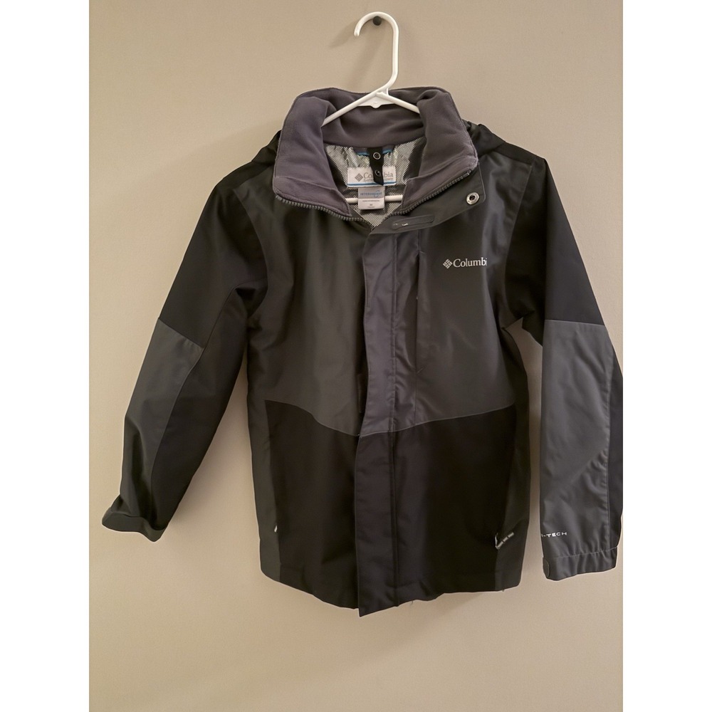 Columbia Omni-Tech  Kids Hooded Jacket Black/ Gray M